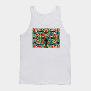 Jeweled Manuscript Flowers Tank Top